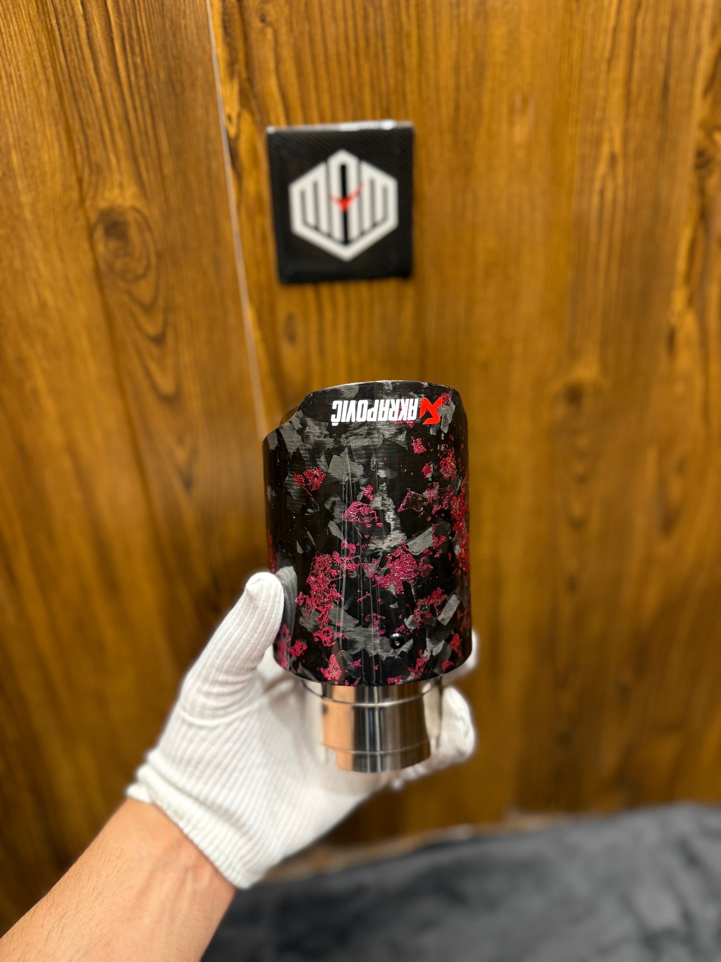 SINGLE EXHAUST TIP (PINK FORGED CARBON FIBER)