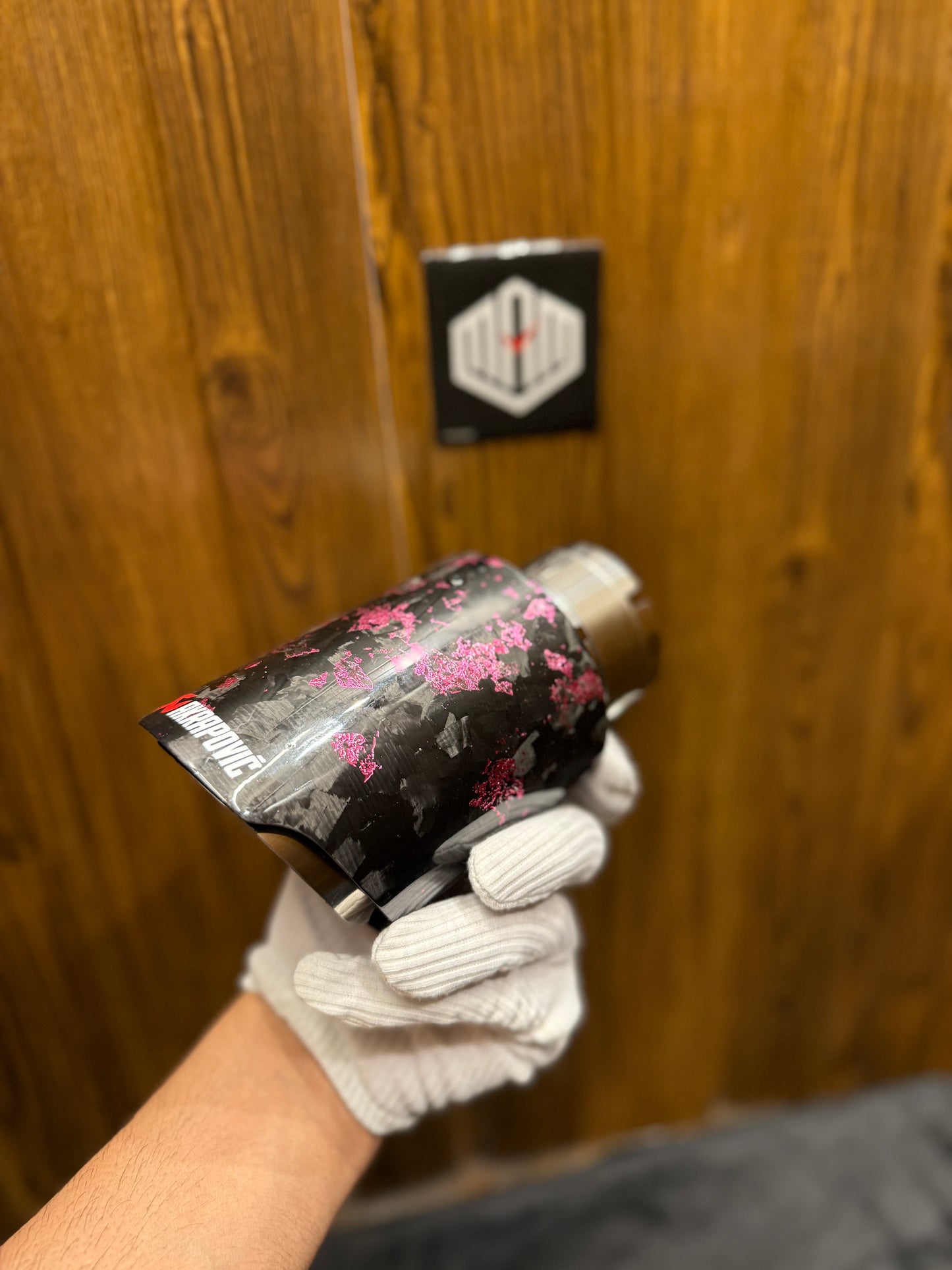 SINGLE EXHAUST TIP (PINK FORGED CARBON FIBER)