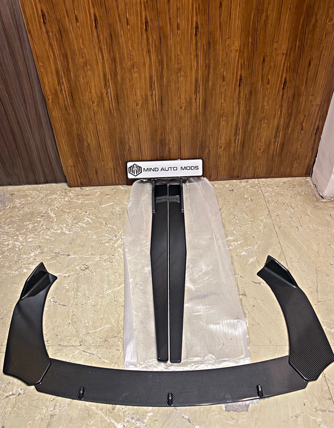 UNIVERSAL SPLITTER KIT GLOSS BLACK/CF DIPPED