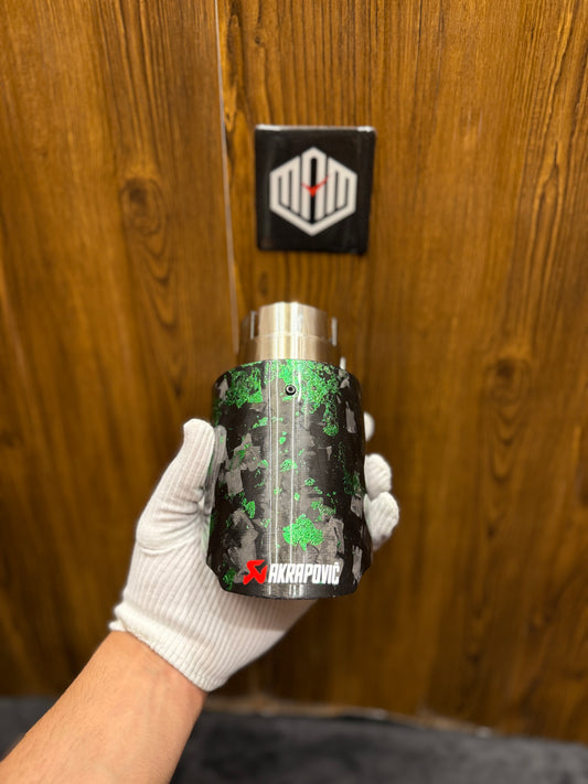 SINGLE EXHAUST TIP (GREEN FORGED CARBON FIBER)