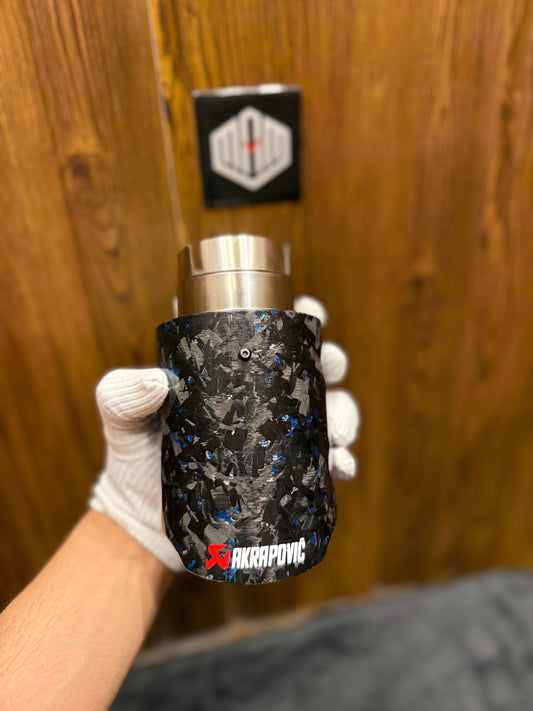 SINGLE EXHAUST TIP (BLUE FORGED CARBON FIBER)