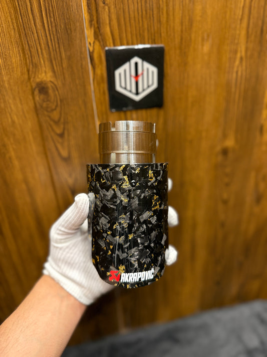 SINGLE EXHAUST TIP (GOLDEN FORGED CARBON FIBER)