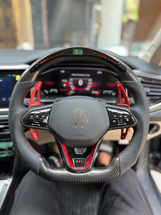 VIRTUS (MK8) ORIGINAL CARBON FIBER LED STEERING WHEEL